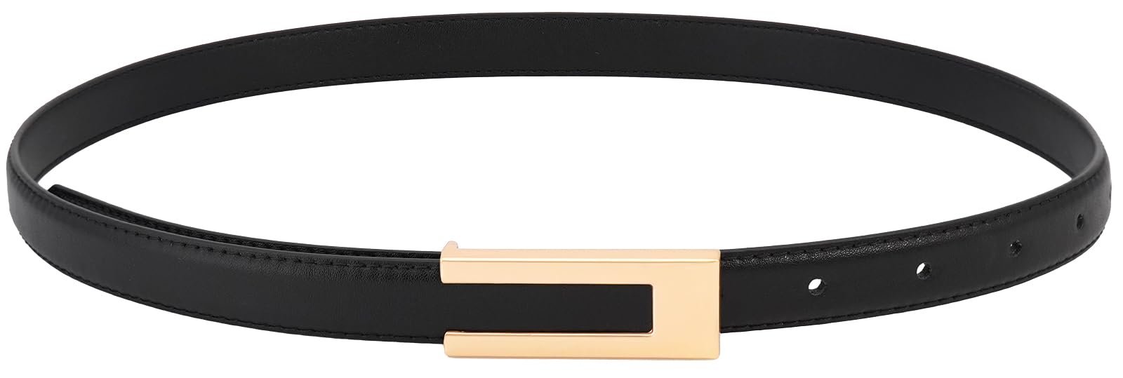 Ceinture Fine En Cuir Femme Avec Boucle Dorée - Ceinture Élégante Réglable