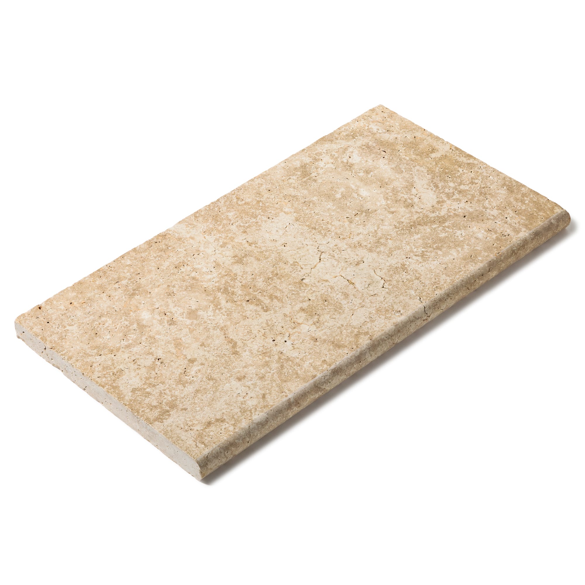 Margelle de piscine Travertin Beige Nuancé 61x33x3 cm Bord 1/2 Rond (à l'unité) - RO'MA NATURE - 3