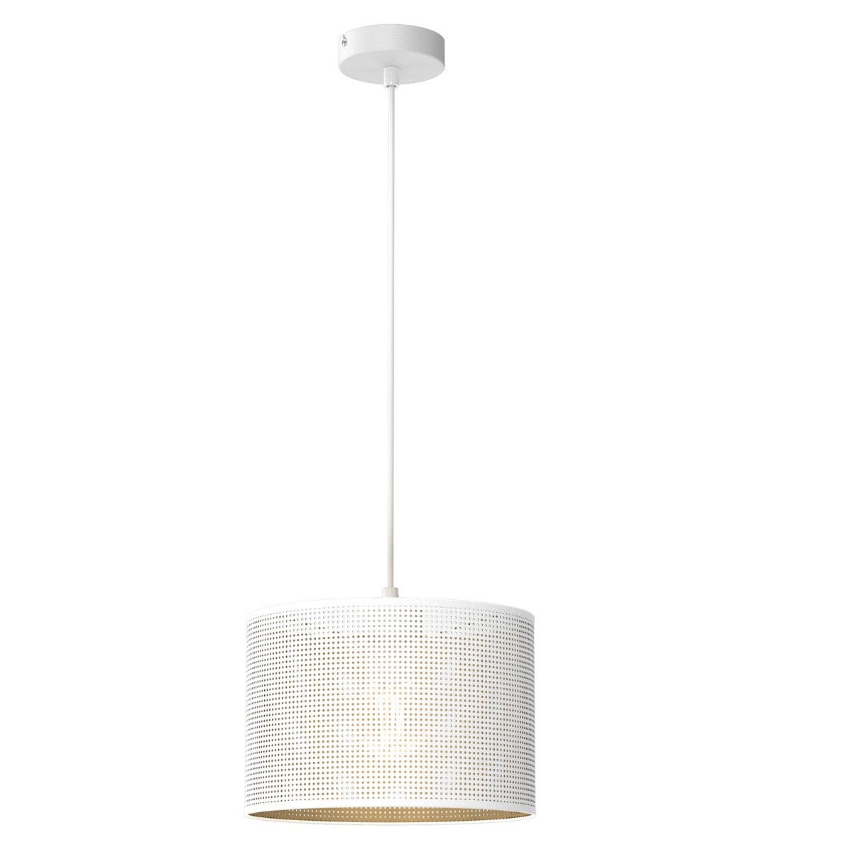 Lampa wisząca Loft Shade biały matowa-złota 1xE27x15W wym: 110 x 25 x 25 cm metal Luminex