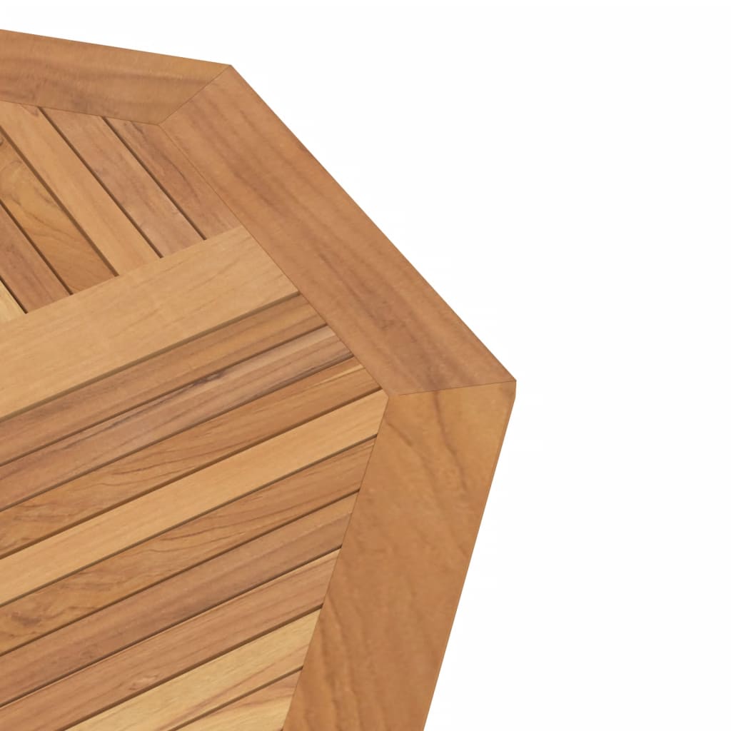 Table pliable de jardin 120x120x75 bois massif de teck - 7