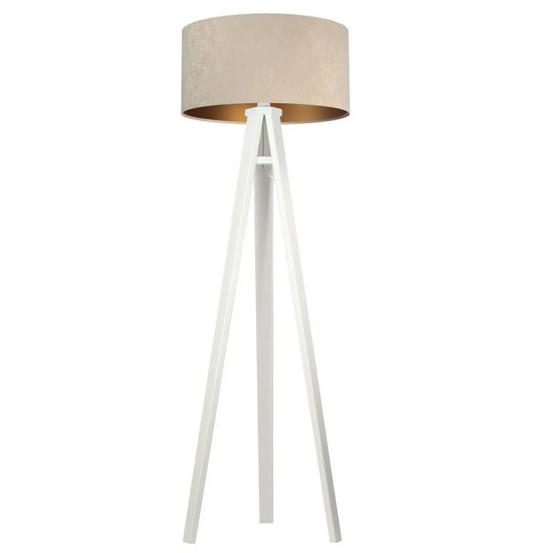 Lampa stojąca HOME 50 beżowa/złota/biała