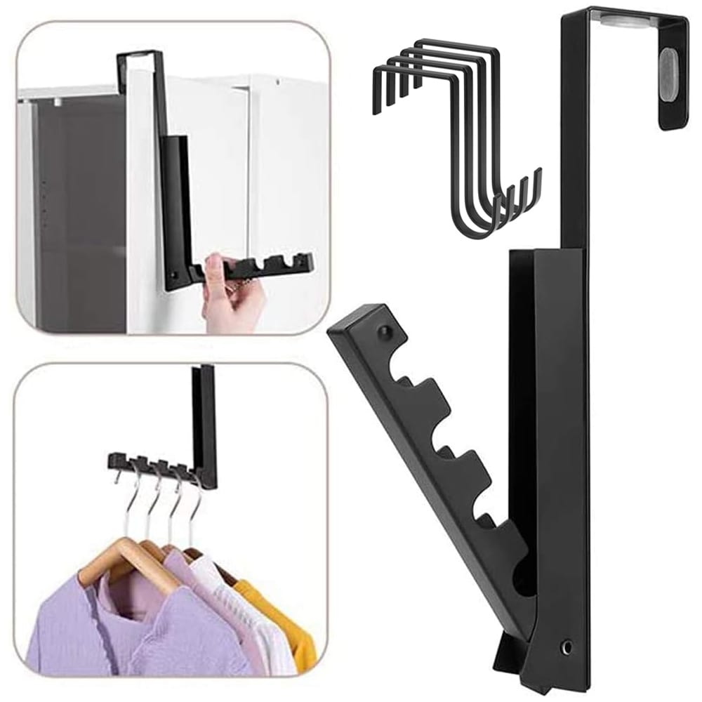 Appendiabiti Esterno Gancio Appendiabiti Pieghevole Per Esterni - Salva Spazio Regolabile Appendiabiti Da Parete Pieghevole