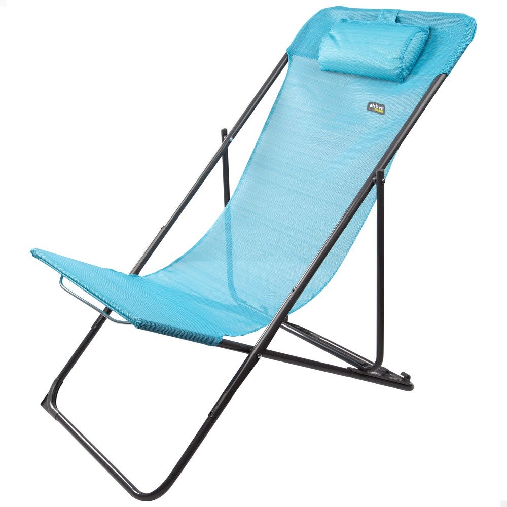 Leżak Aktive Multiposition Lounger stal niebieski 3 pozycje