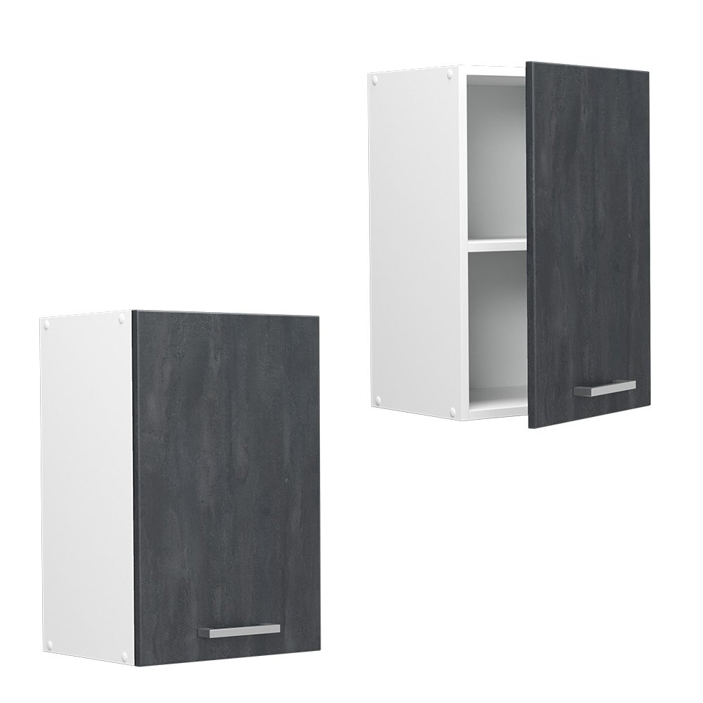 Vicco Elément haut de cuisine R-Line, Béton noir, 40cm - 5
