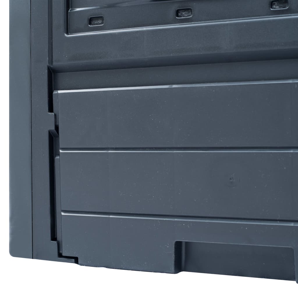 Compostador de jardín de 260 L gris, 60 × 60 × 73 cm - 6