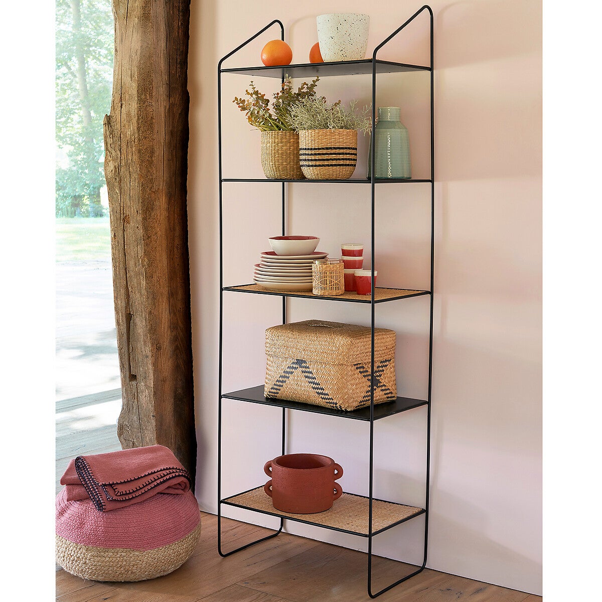 Pouf bicolore jute Popayan - Ecru - taille unique - 5