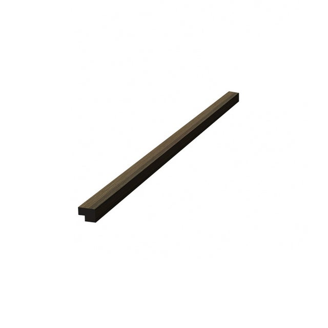 Barre d'extrémité MDF 120 cm pour panneaux acoustiques intérieurs SATAKUPANNON612, décor chêne fumé (SATAKUPANSOTKL12)