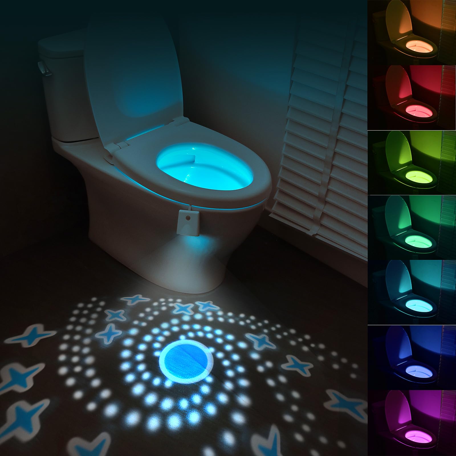 Luce Notturna LED Con Sensore Di Movimento 16 Colori – Per WC, Corridoio, Armadio – A Batteria