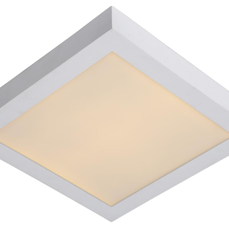 Plafon kwadratowy BRICE LED 30W Ciepła biel 2174lm biały wym:3,9x30x30cm IP44 Lucide