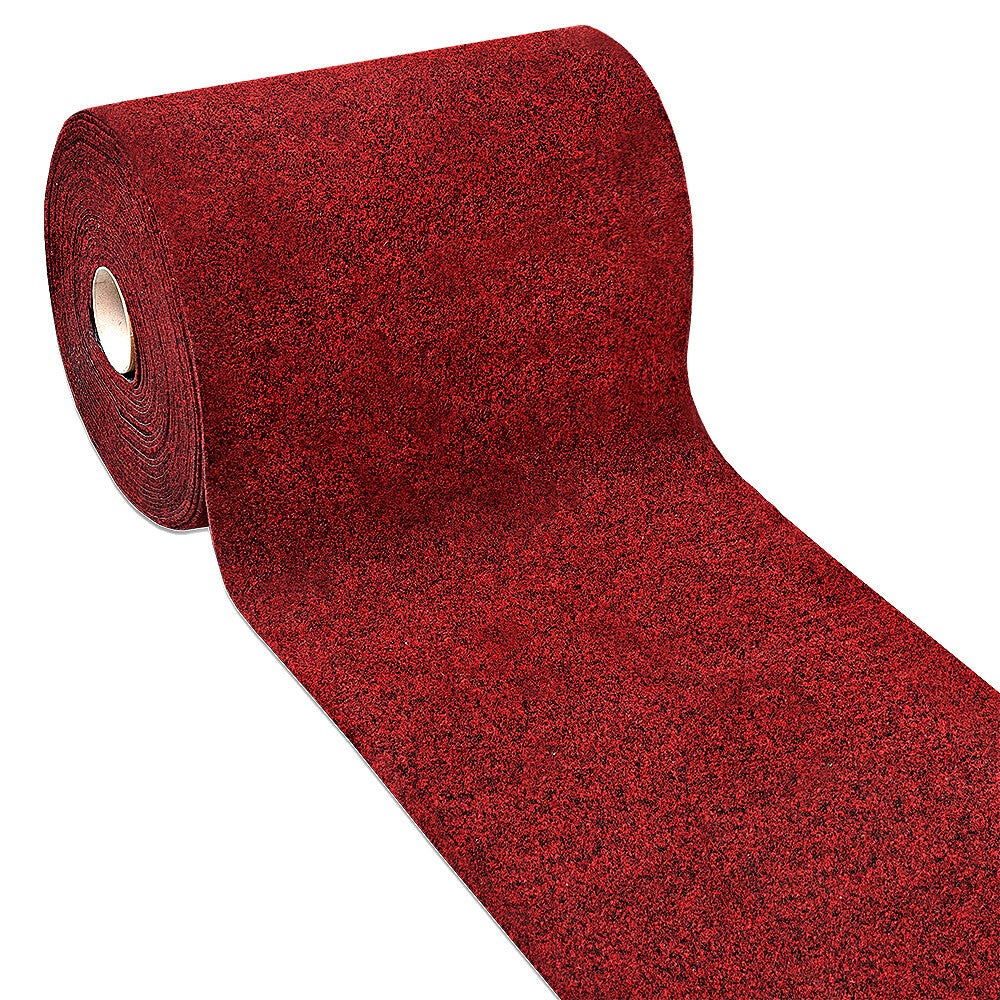 Dywanik Wejściowy 50x220 Cm Wycieraczka Jednolity Kolor Korytarz Chodnik Burgundowy