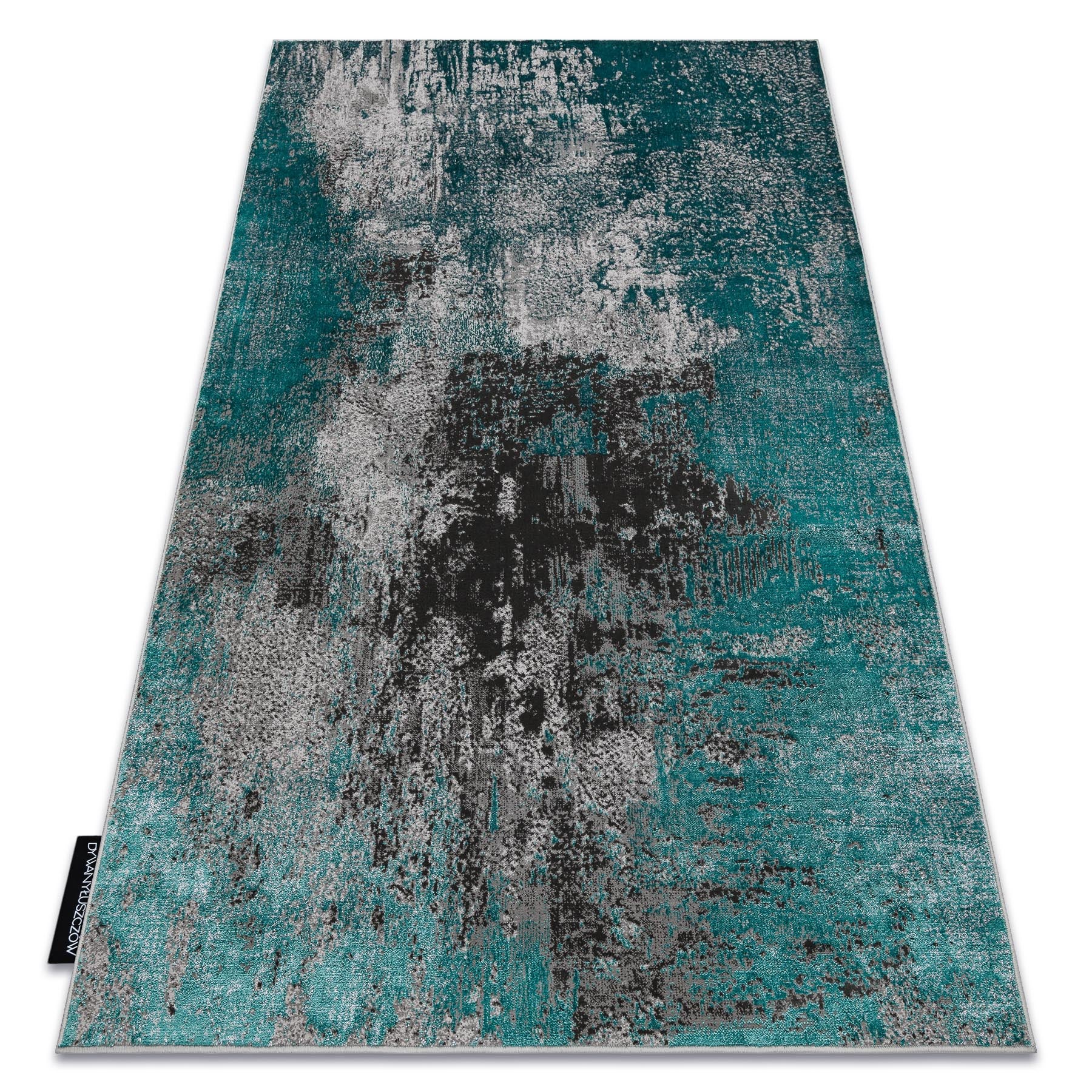 Alfombra de luxe moderna 570 vintage - structural verde / antracita 200x290 cm