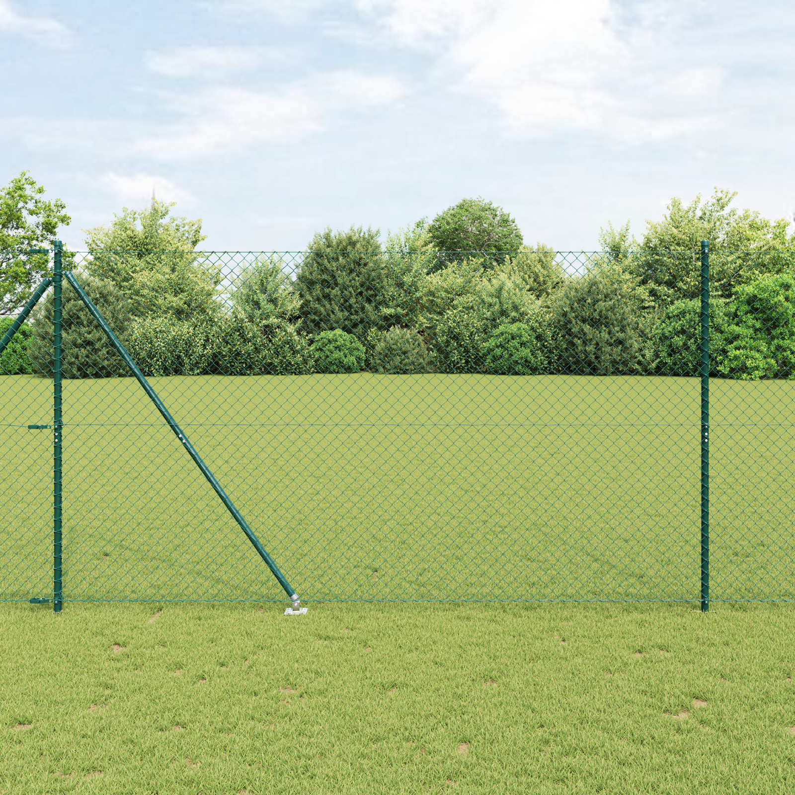 Słupek ogrodzeniowy. Zielony 10 x 1,5 m (siatka 40 x 40 mm) vidaXL