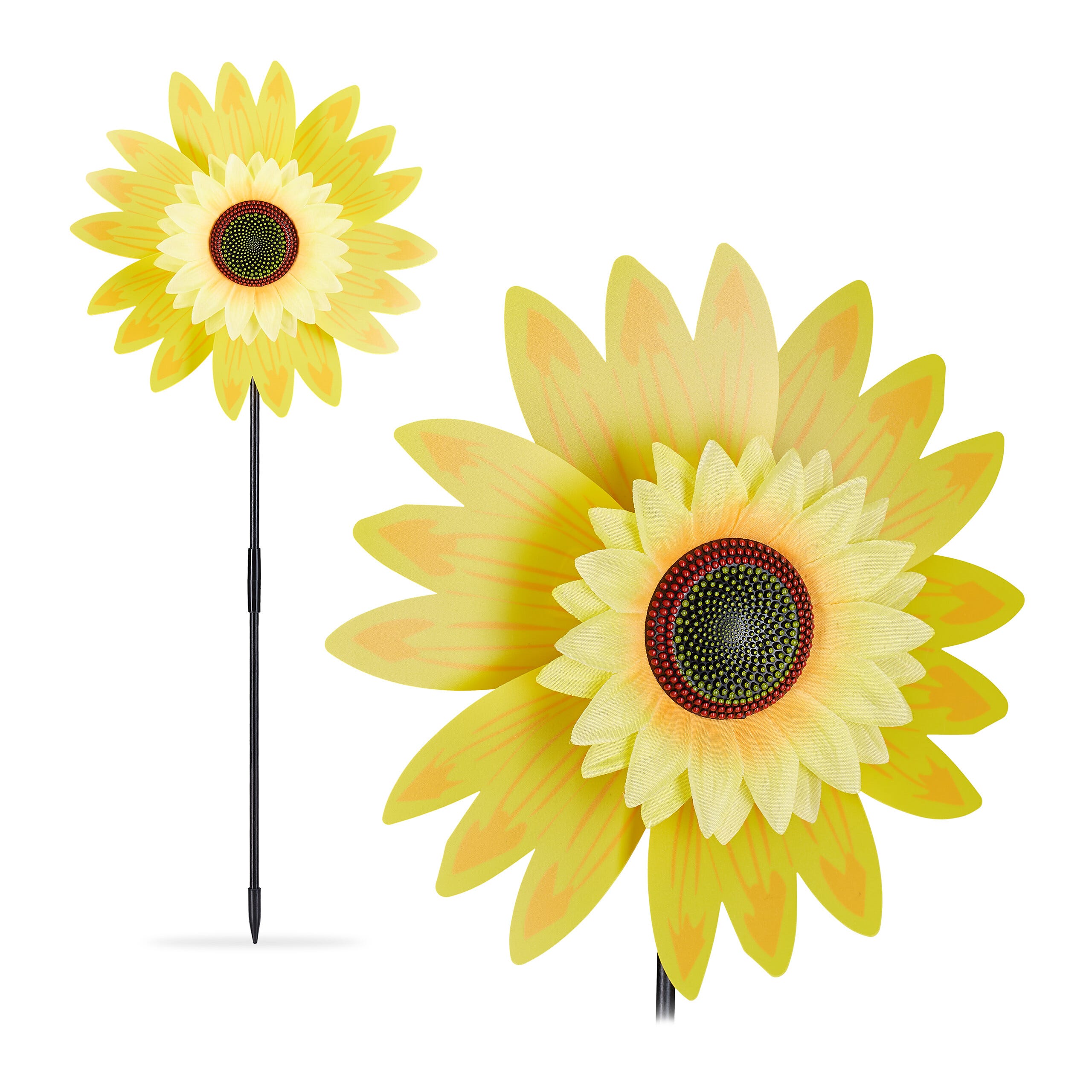 Relaxdays Girandola Con Ape, Set Da 3, Segnavento Per Bambini, Balcone, Terrazza E Giardino, Puntale, H: 69 Cm, Colorato