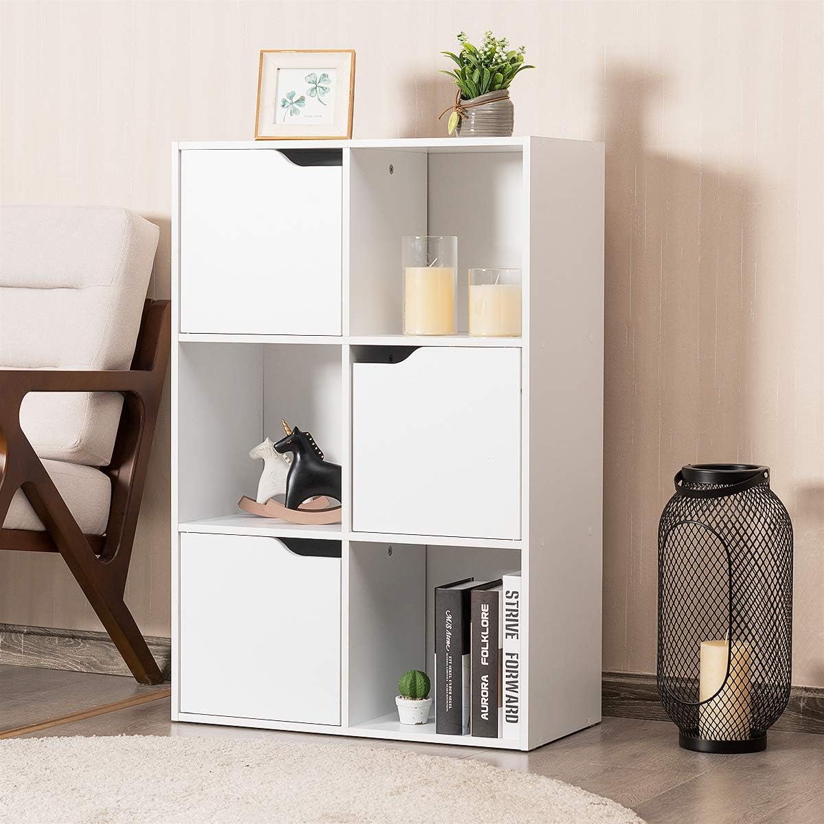 Armoire de Rangement Casier avec 6 Comparti , Bibliothèque Meuble en Cube - 7