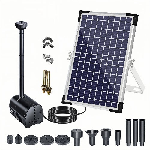 Bomba de fuente solar de 18 v/10 w 1.000 l/h, bomba de agua solar con gran panel solar y boquilla, circulación de agua oxigenada