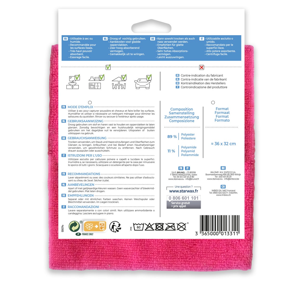 Serpillière microfibre désincrustante Starwax - 3