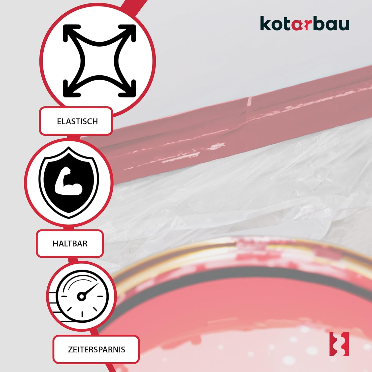 Lotto da 10 teli protezione vernice 4x5 m - 20 m² - film plastico protettivo - KOTARBAU - 7