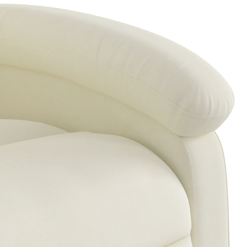 Fauteuil inclinable Crème Velours - 8