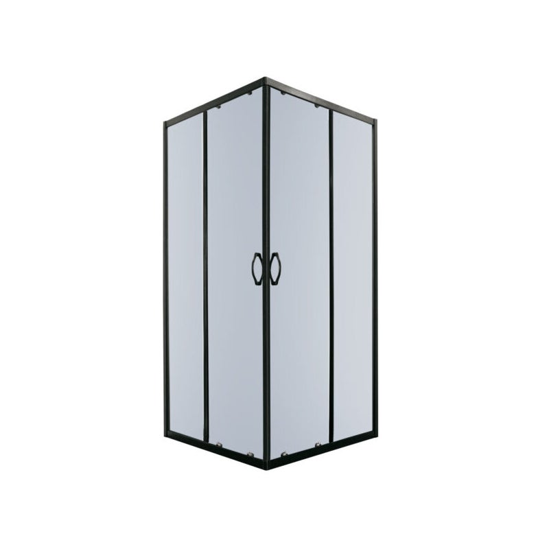 Kabina prysznicowa Tiara 90 SQ grafotowe szkło czarne profile KERRA