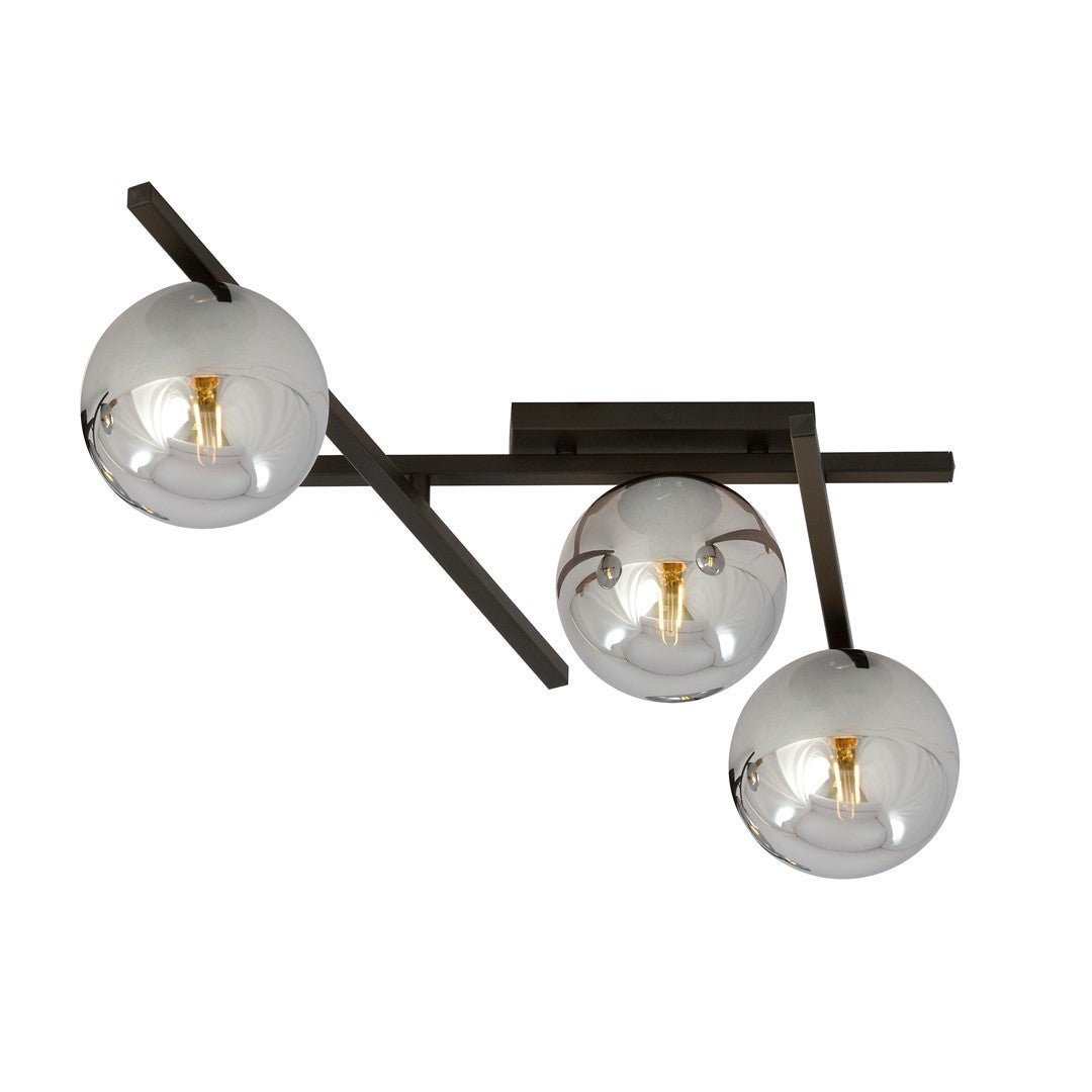 Lampa sufitowa Smart czarno-grafitowa 3xE14x10W wym: 25 x 51 cm metal Emibig