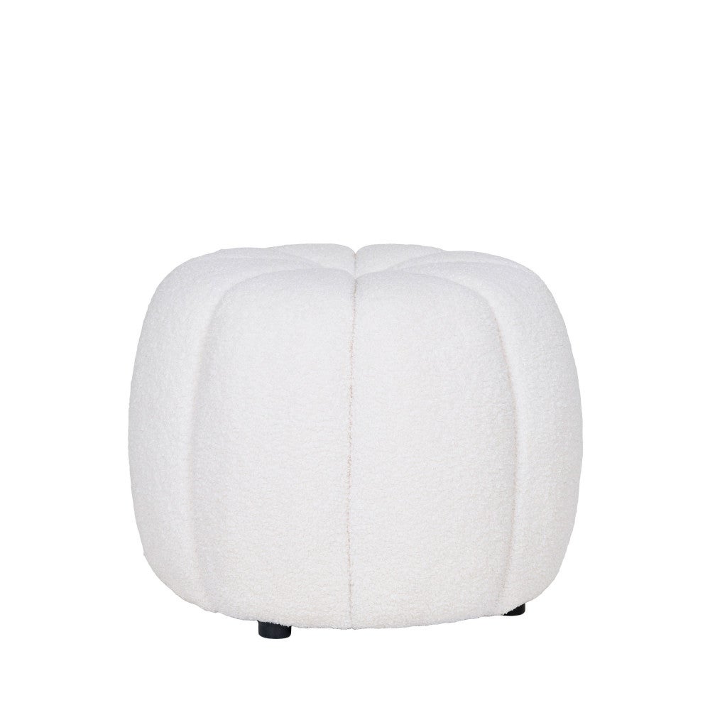 Paisley puf Ø48 cm offwhite.