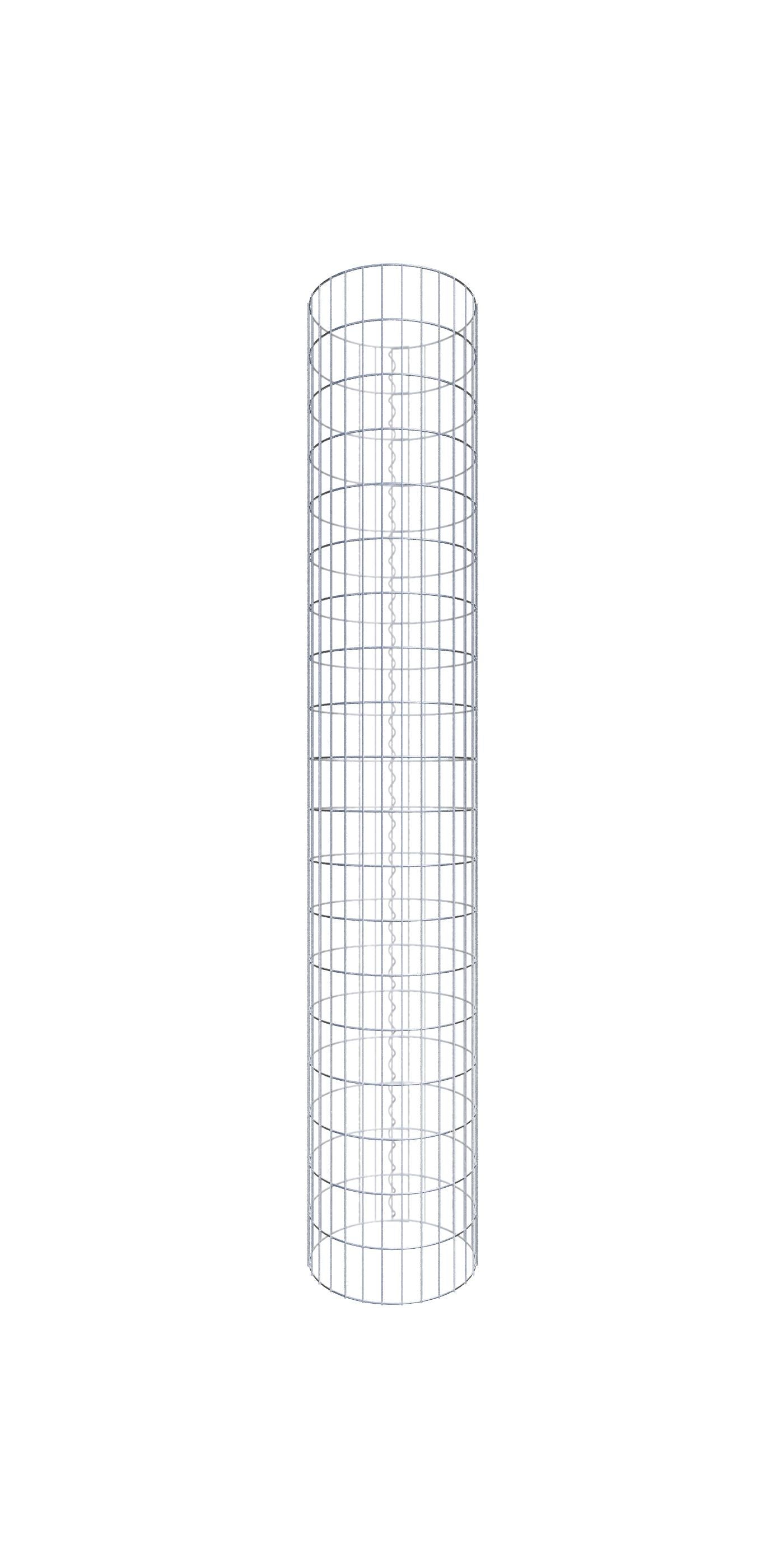Kolumna gabionowa o średnicy 47 cm, okrągła MW 5 x 10 cm - Wysokość: 1,90 m