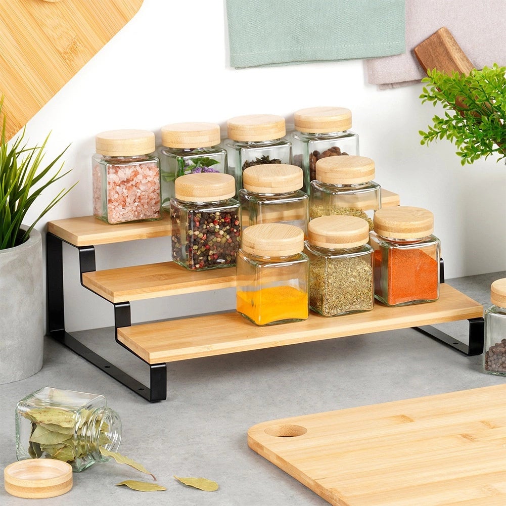 Estante de cocina de madera de 3 niveles 32 x 23,5 x 9,6 cm - 3