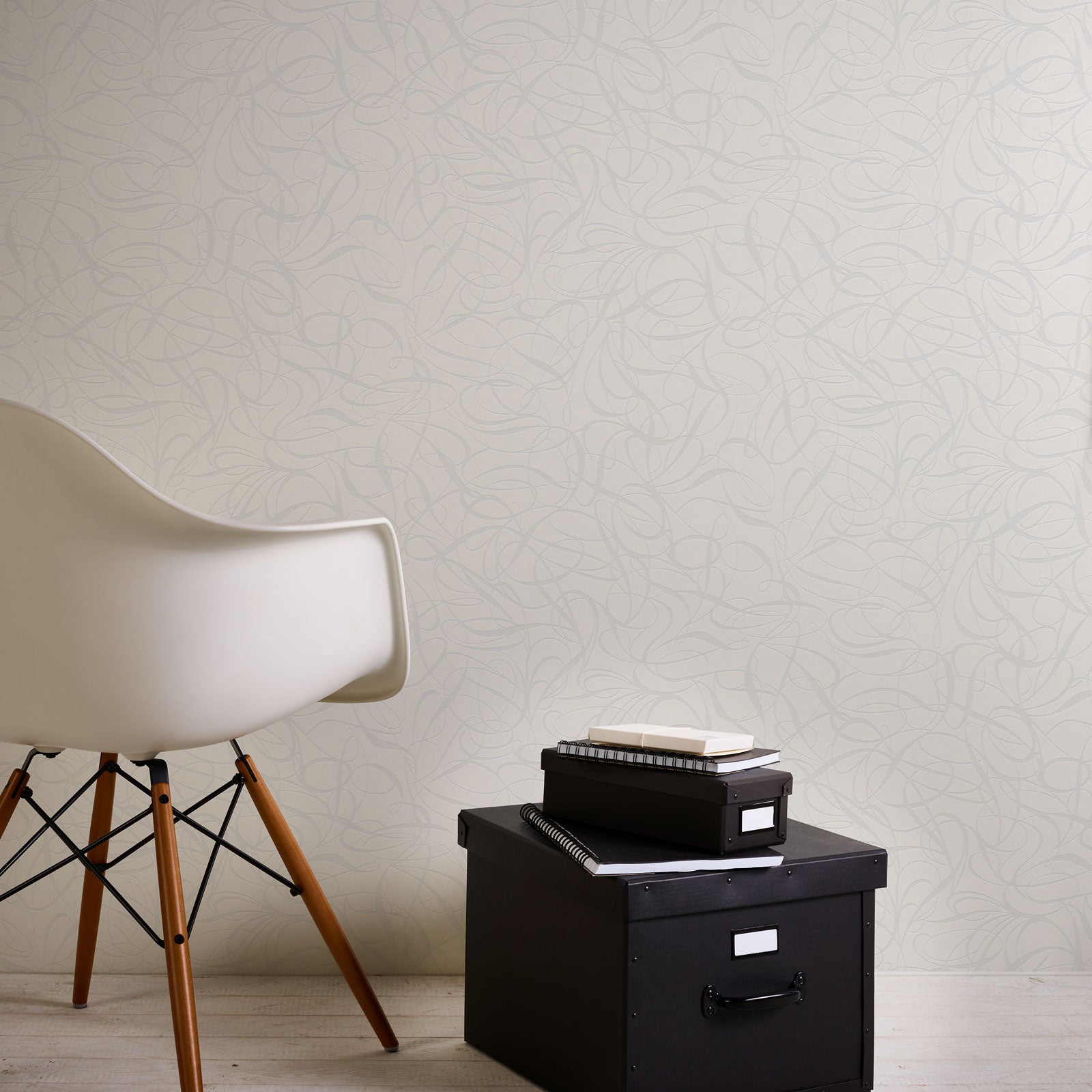 Papier Peint Blanc Brillant