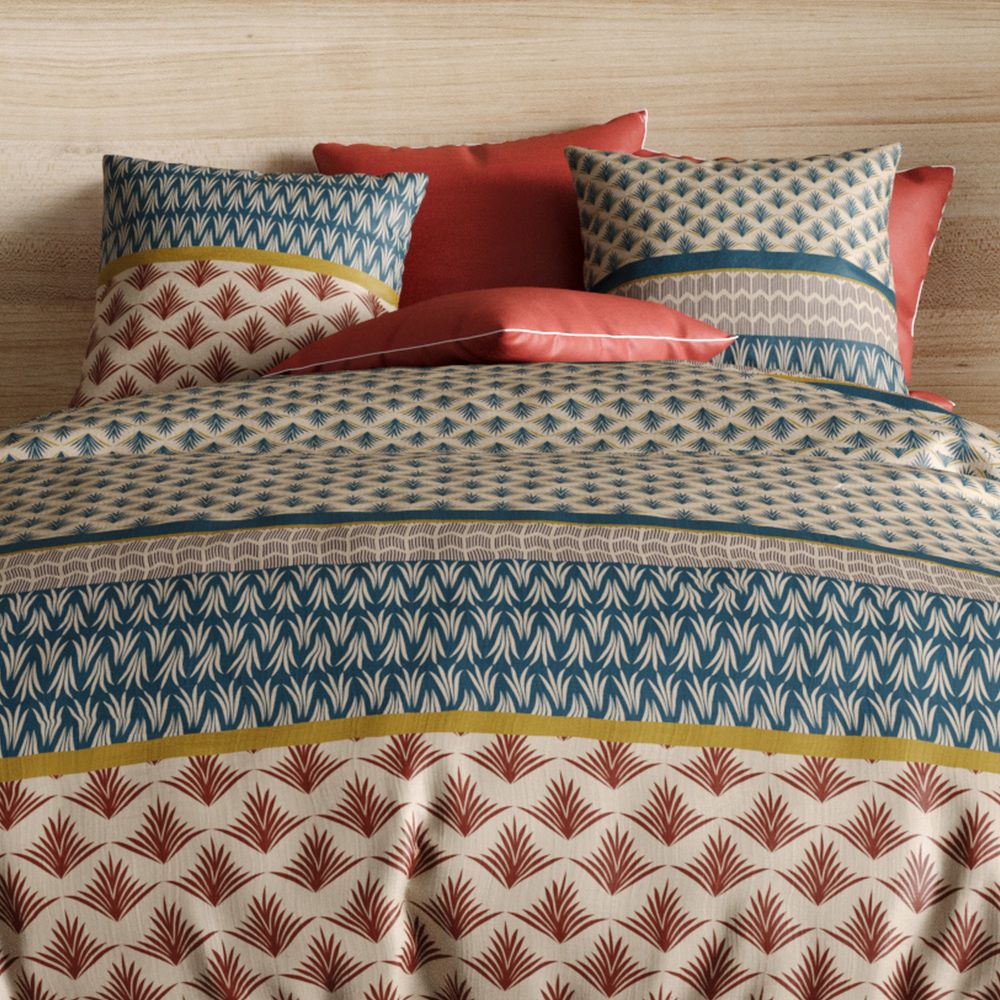 Housse de couette révers 240x260 cm + 2 taies d'oreiller 63x63 Percale Coton Manille - 3