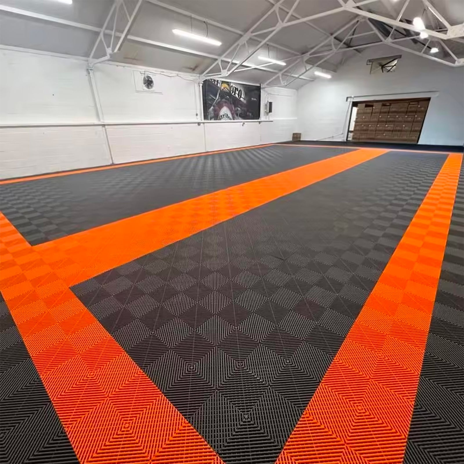Lot de 1 m² - MOSAIK AERO Dalles clipsables ajourées pour Garage-Atelier-Showroom - Rouge - 8