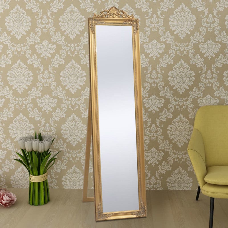 Miroir sur pied Style baroque 160x40 cm Doré - 2