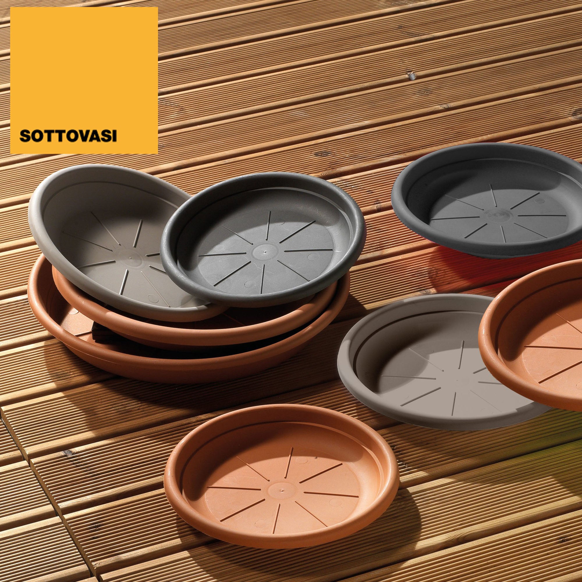 Soucoupe Saturnia pour pots de fleurs 20 x 1,4 cm. - 3