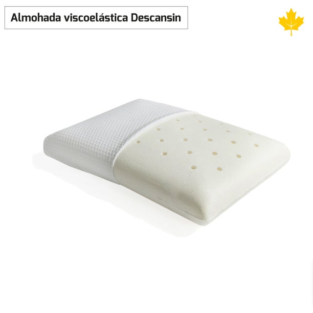 Almohada Viscoelastica 80 cm Descansin | Efecto nube | Visco | Alivia Tensiones | Doble Funda