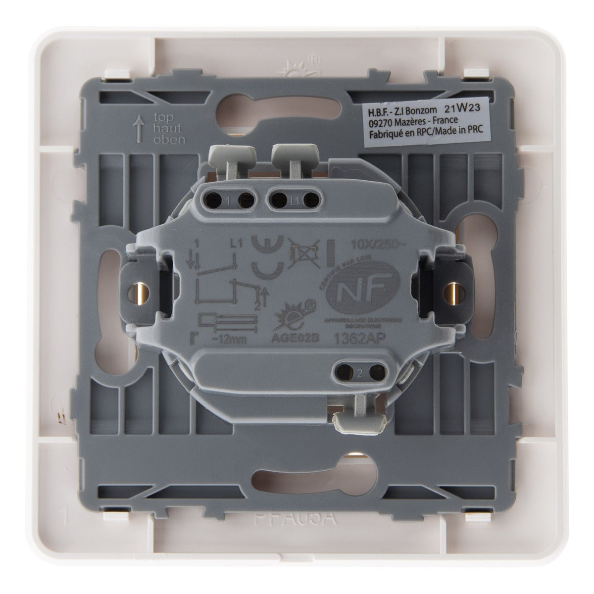 Comando tapparella 10A - 2300W - Bianco - Artezo - Zenitech - 3