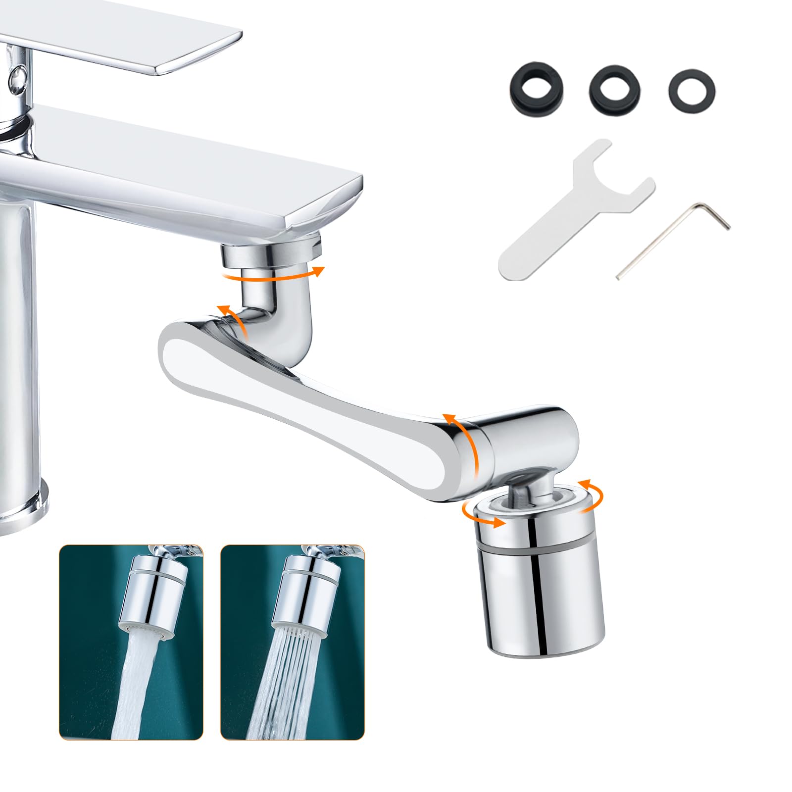 4 Pezzi Adattatore Rubinetto M20-M22 In Ottone – Doppia Filettatura, Con Guarnizioni, Per Cucina, Bagno E Giardino