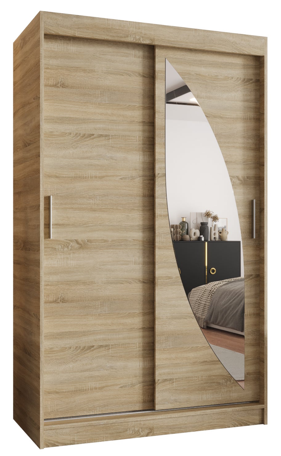 Szafa przesuwna garderoba MILO 120 x 62 x 200 cm Sonoma - Abiks Meble