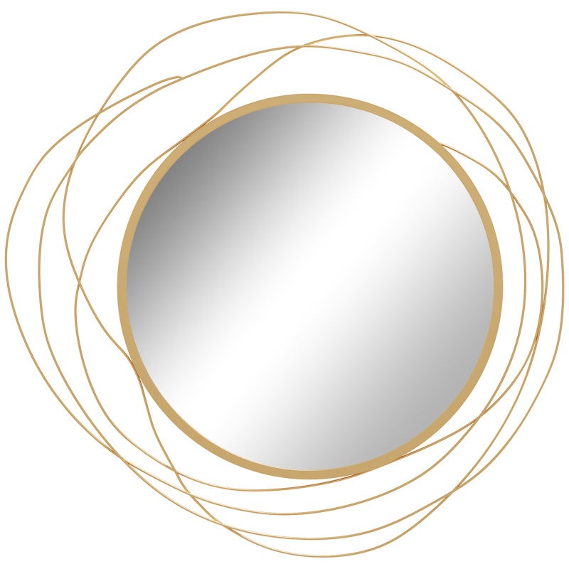 Miroir rond design ATHENA doré | Leroy Merlin