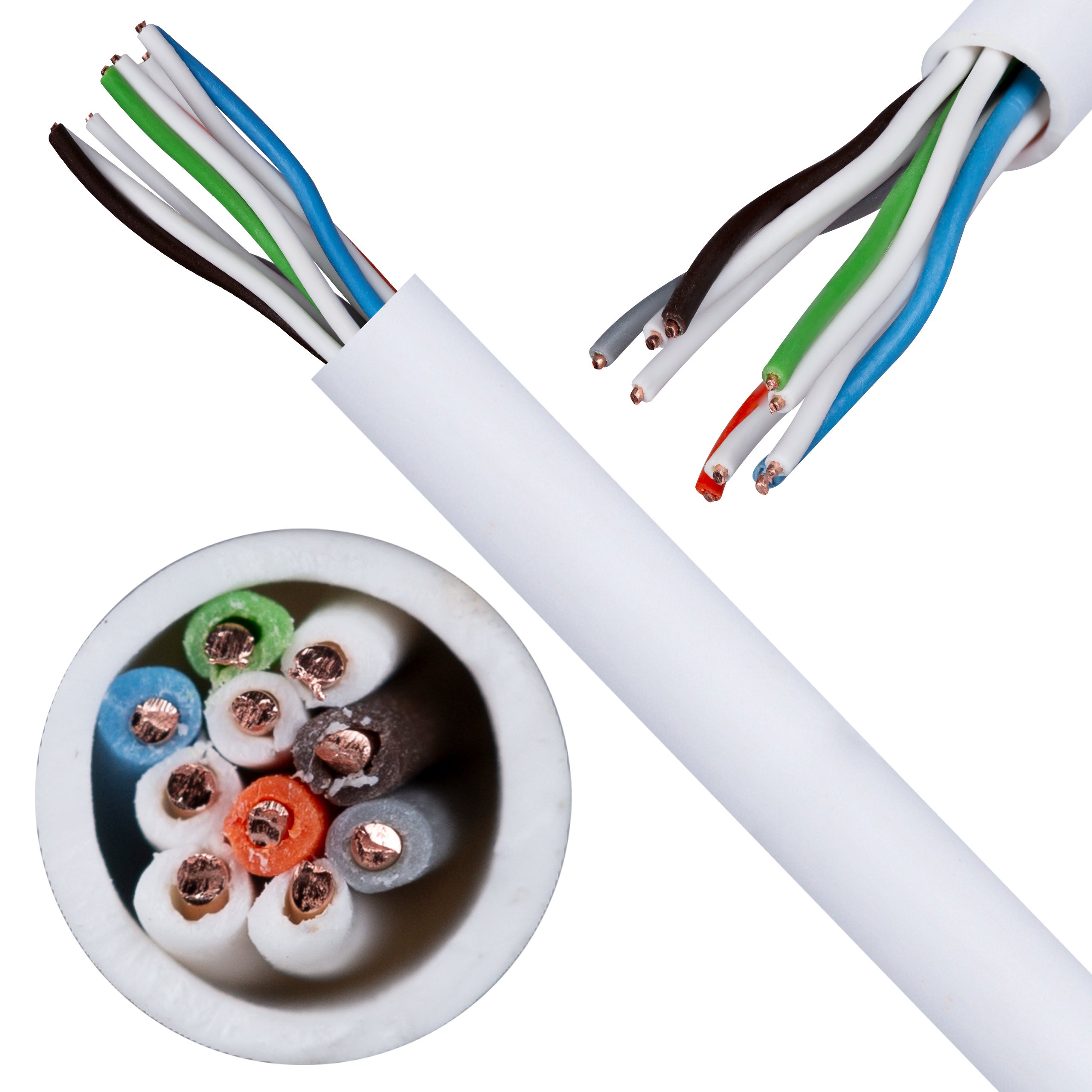 Kabel stacyjny parowany YTKSY 5x2x0,5mm2 biały 300V drut Elektrokabel 100m