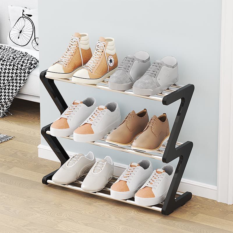 Suport mic pentru pantofi cu 3 niveluri - Raft mic pentru pantofi - Raft stabil și îngust - Organizator - 45 x 19 x 35 cm