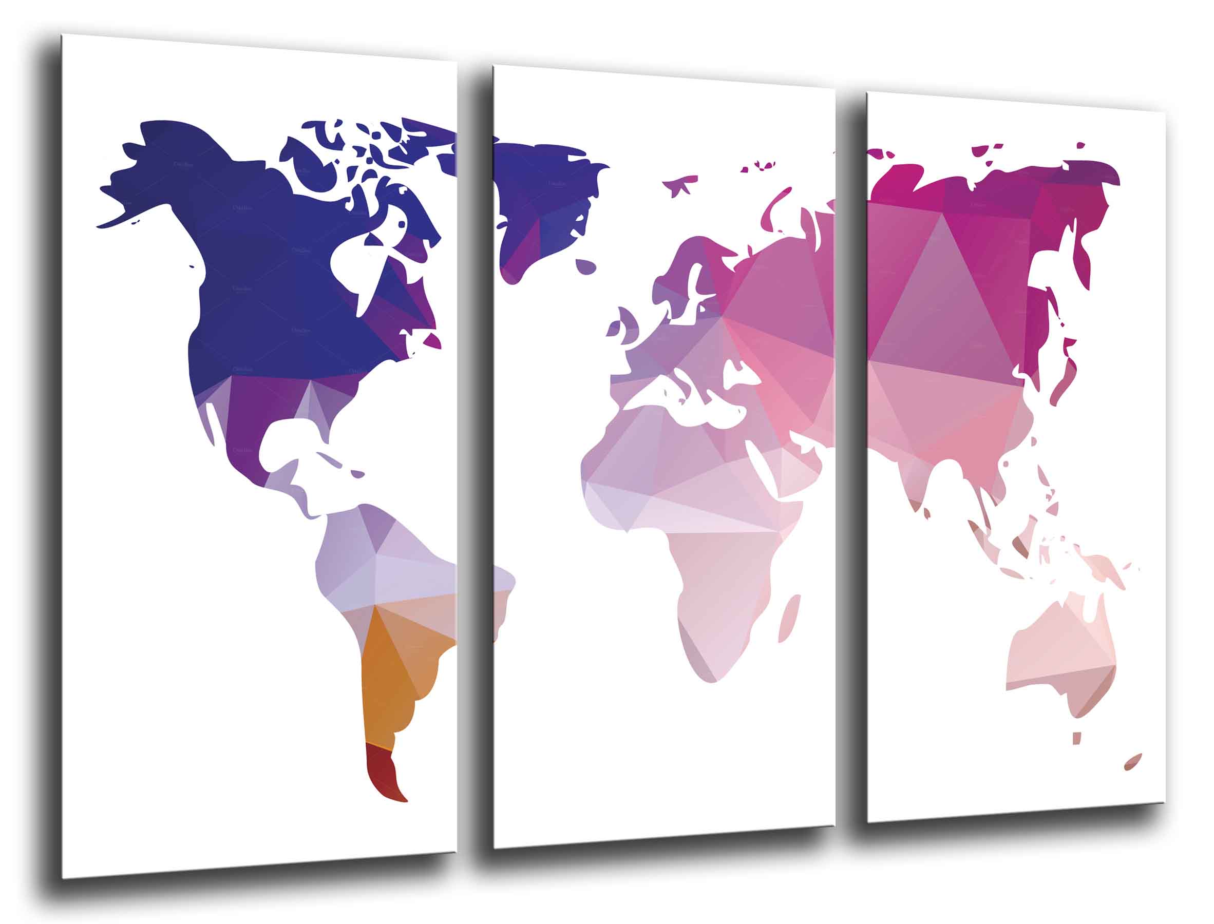 Mapa mundial, mapa mundi, vintage, impresión fotográfica sobre madera, cuadro moderno decorativo