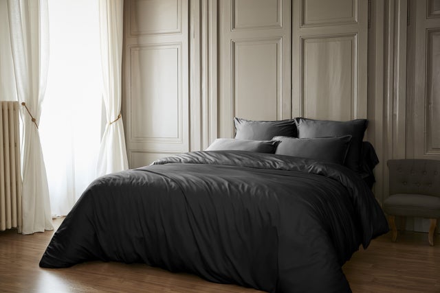 Housse de Couette 240 x 220 cm – Satin de Bambou – Salomé Truffe