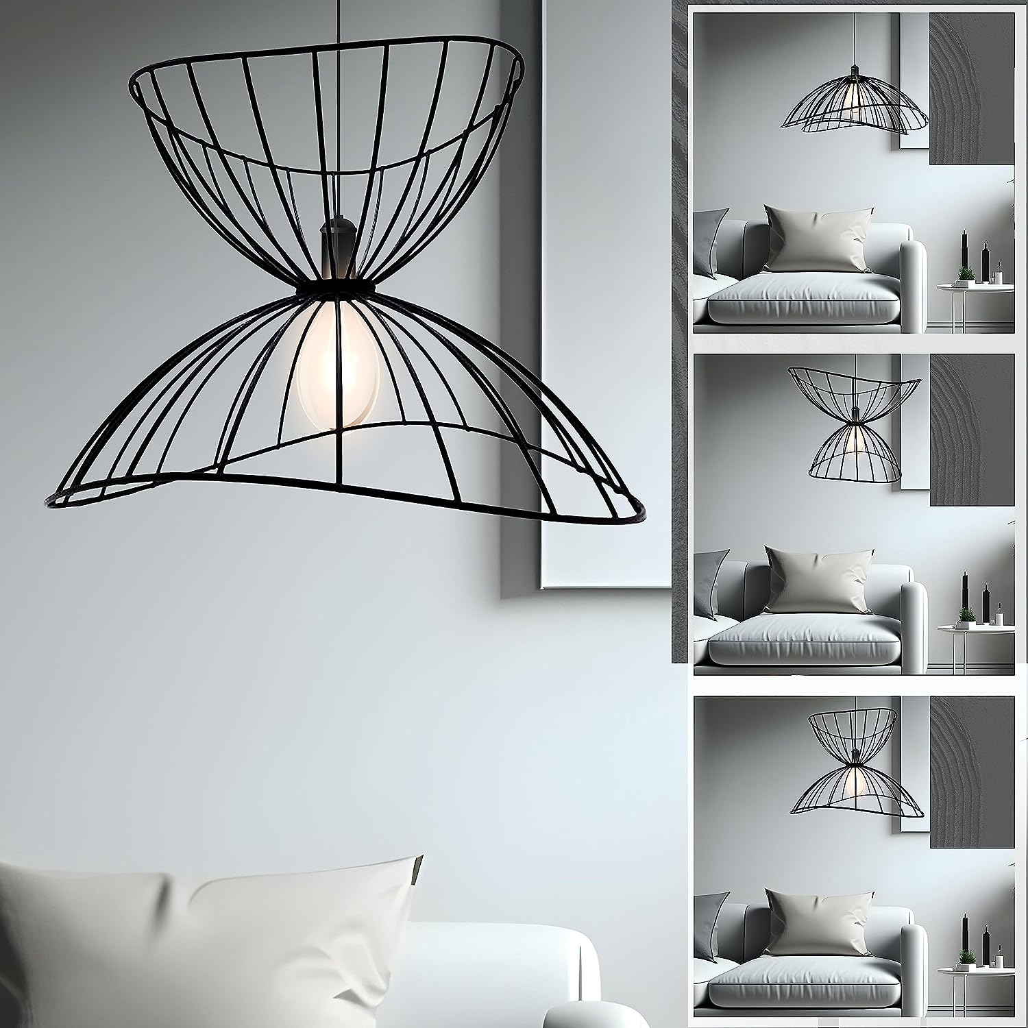 LAMPADARIO A SOSPENSIONE BIANCO ANELLI SOSPESI LED MODERNO LUCE BIANCA FREDDA NATURALE CALDA | Leroy Merlin