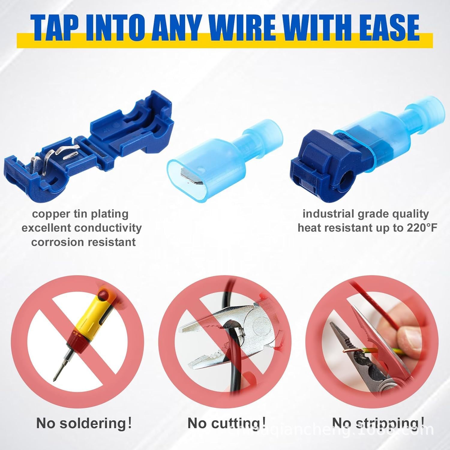 Scotch Lock | Connecteurs auto-dénudants | Kits de connecteurs rapides pour bornes électriques | Rouge 20 pièces Bleu 20 pièces Jaune 20 pièces - 4