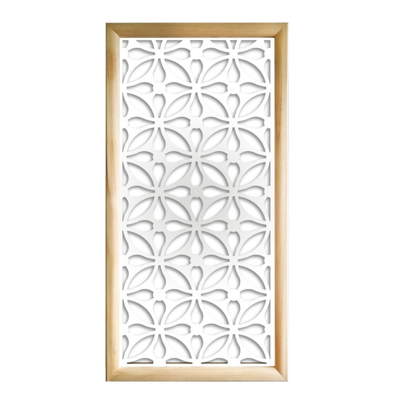SAMURA - Prostokątne moduły dekoracyjne z drewna i PCV - Rozmiar 73x148 cm - Grubość 64 mm - Kolor wewnętrzny BIAŁY