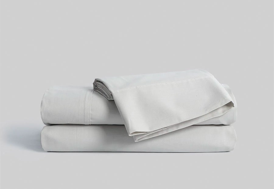 Juego de sábanas liso 100% Algodón Gris cama de 135cm Donegal Collections - 5