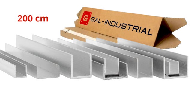 CEOWNIK ALUMINIOWY GAL-INDUSTRIAL 8x8x8x1 mm 200 cm ALUMINIUM PA38 + CIĘCIE NA WYMIAR
