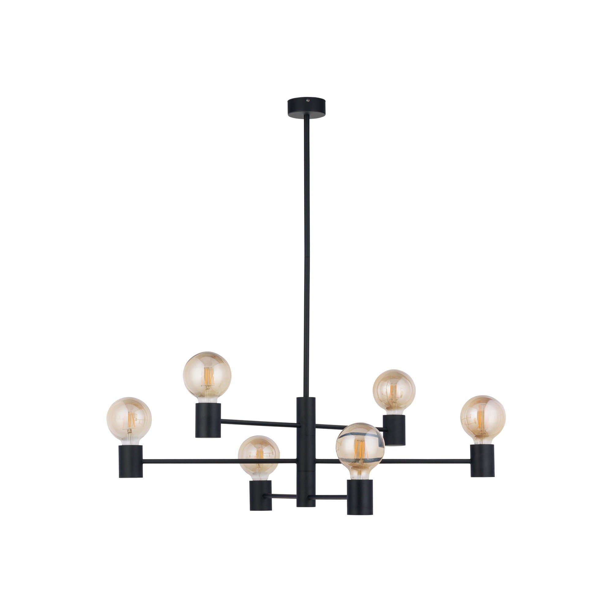 Lampa wisząca Radius czarna 6xE27x60W wym: 85 x 77,5 x 77,5 cm metal Nowodvorski Lighting
