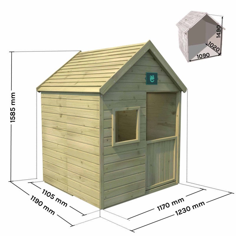 Maisonnette en bois traité pour enfantr MARINA - 5