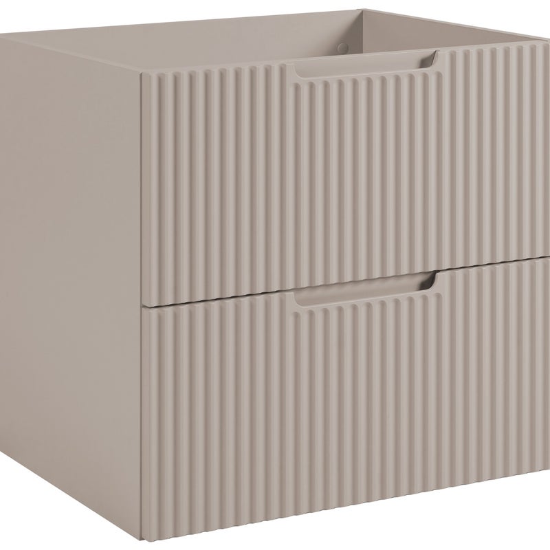 Szafka łazienkowa VENA 60 cm kaszmir ryflowany front frezowany uchwyt