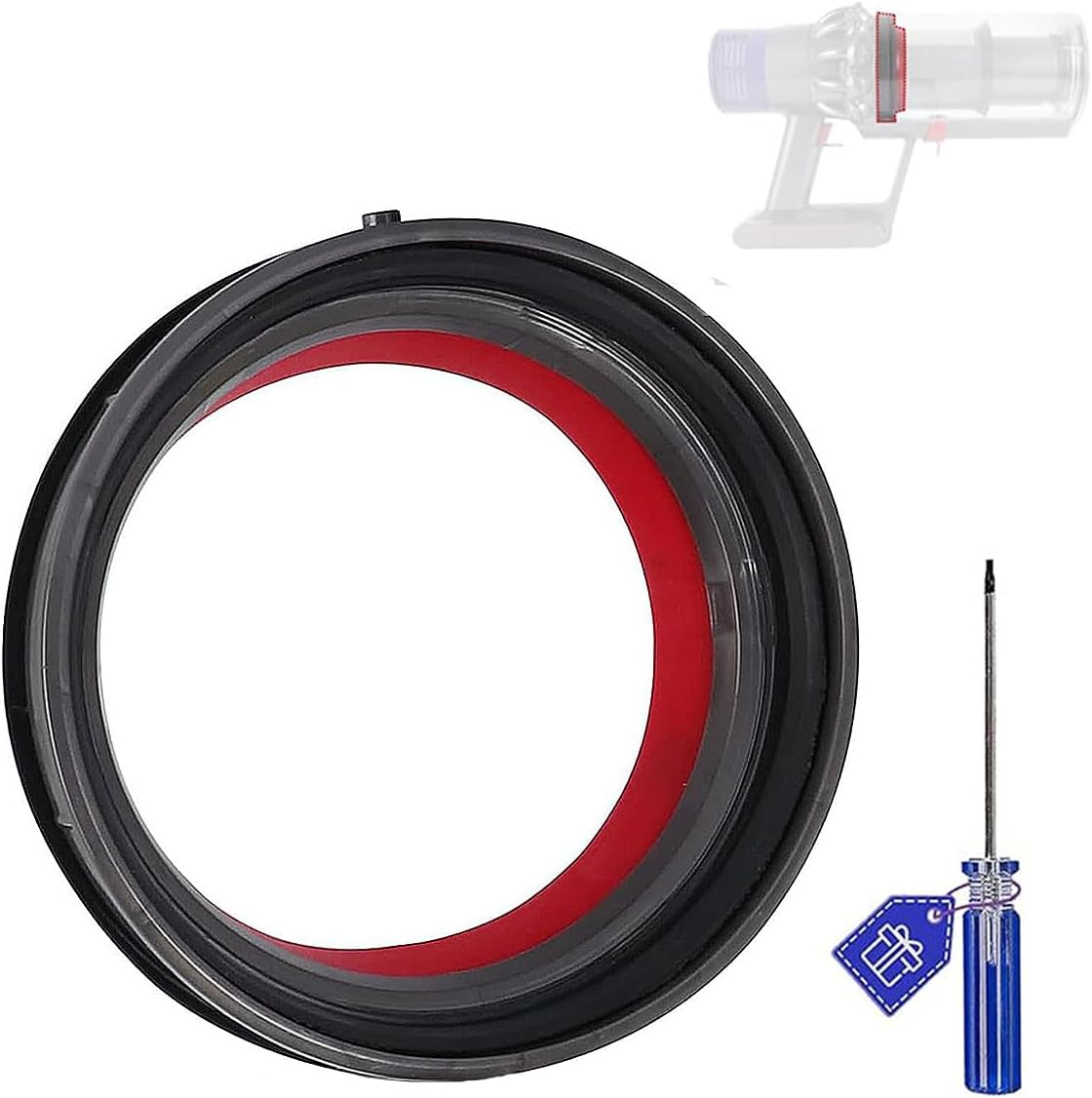 Uszczelka do Dyson V10 SV12, Pierścień uszczelniający pojemnika na kurz do odkurzacza V10, Części zamienne